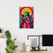 Beeld van de Vrijheid Pop Art Poster (Thuiskantoor)