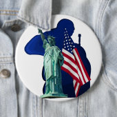 Beeld van de Vrijheid Ronde Button 6,0 Cm (In situ)