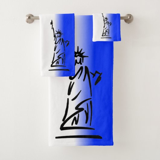 Beeld van de Vrijheid Rood Wit Blauwe Streep Bad Handdoek (Insitu)