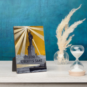 Beeld van de Vrijheid Toorts & US Navy Tweede Were Fotoplaat