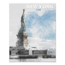 Beeld van de Vrijheid Vakantie – Manhattan NYC Foto Afdruk