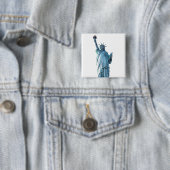 Beeld van de vrijheid  vierkante button 5,1 cm (In situ)