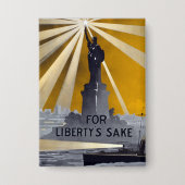 Beeld van de vrijheidstoorts en Amerikaanse marine Button (Voorkant)