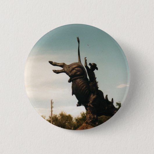 beeld van een bullrider (kkincade12) ronde button 5,7 cm (Voorkant)