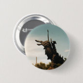 beeld van een bullrider (kkincade12) ronde button 5,7 cm (Voorkant /achterkant)