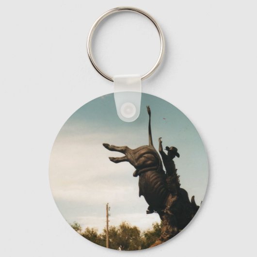 beeld van een bullrider sleutelhanger (Voorkant)