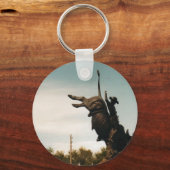 beeld van een bullrider sleutelhanger (Voorkant)