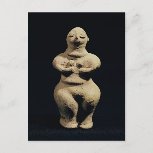 beeld van een godin, 6e millennium BC Briefkaart (Voorkant)