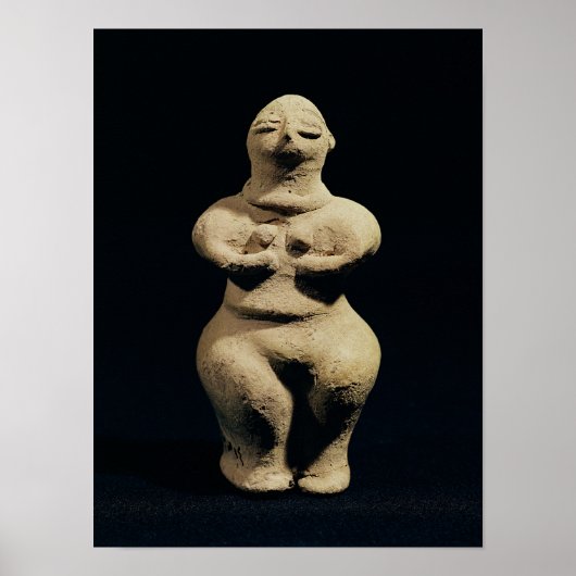 beeld van een godin, 6e millennium BC Poster (Voorkant)