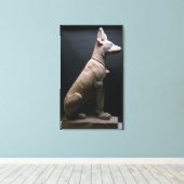 beeld van een hond, mesopotamie, c.5000-1000 BC (l Canvas Afdruk (Insitu (Houten vloer))