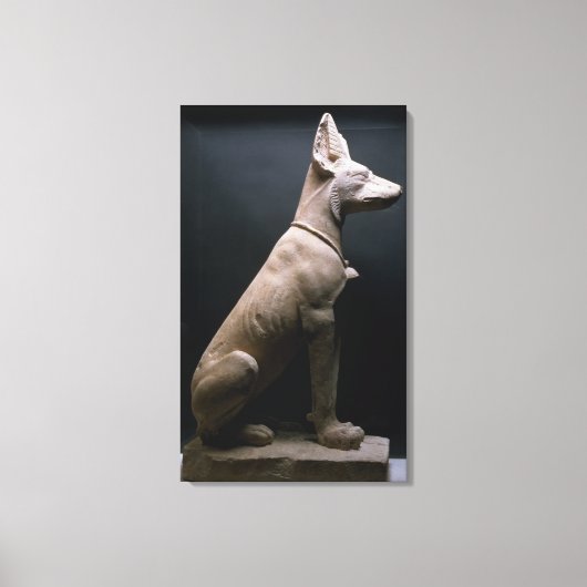 beeld van een hond, mesopotamie, c.5000-1000 BC (l Canvas Afdruk (Voorkant)
