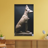 beeld van een hond, mesopotamie, c.5000-1000 BC (l Canvas Afdruk (Insitu (Woonkamer))