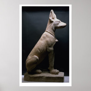beeld van een hond, mesopotamie, c.5000-1000 BC (l Poster