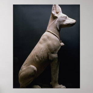 beeld van een hond, mesopotamie, c.5000-1000 BC (l Poster