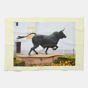 beeld van een stier theedoek
