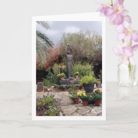 Beeld van Franciscus van Assisi in Capernaum Kaart (Orchidee)