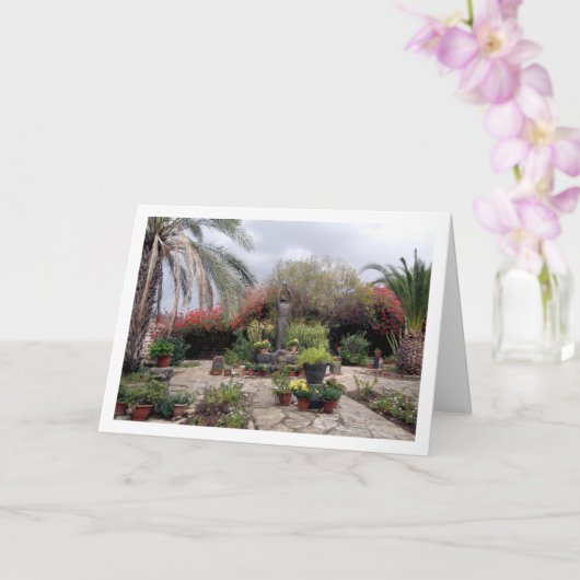 Beeld van Franciscus van Assisi in Capernaum Kaart (Orchidee)