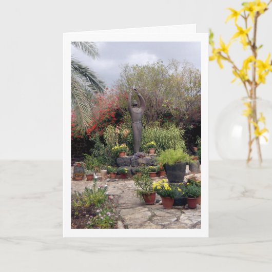 Beeld van Franciscus van Assisi in Kapernaum Kaart (Gele Bloem)