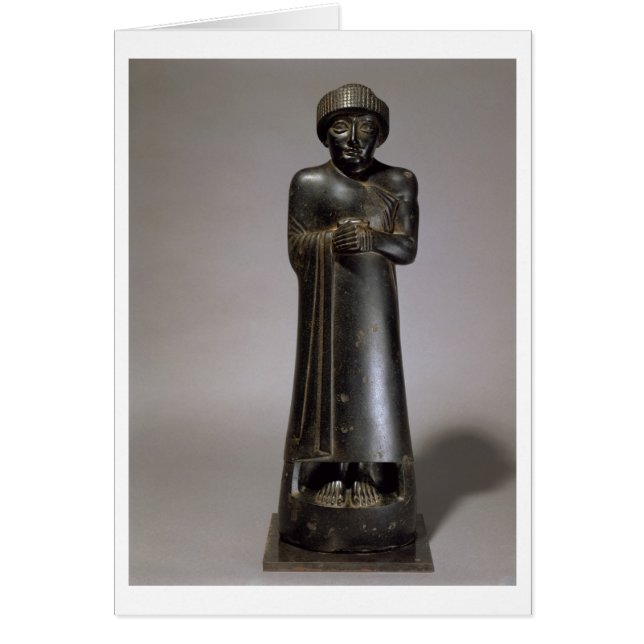 beeld van Gudea, Prins van Lagash, Neo-Sumerian, f (Voorkant)