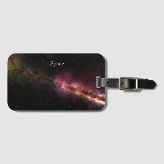Beeld van het universum bagagelabel (Voorkant (horizontaal))