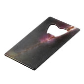 Beeld van het universum creditkaart flessenopener (Voorkant Gekanteld)