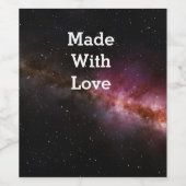 Beeld van het universum  wijn etiket (Enkel label)