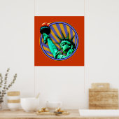 Beeld van het Vrijheidssymboolontwerp Poster (Keuken)