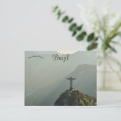 beeld van Jezus Christus Rio de Janeiro Brazilië Briefkaart (Staand voorkant)