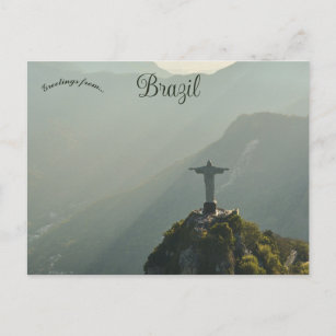 beeld van Jezus Christus Rio de Janeiro Brazilië Briefkaart