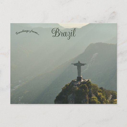 beeld van Jezus Christus Rio de Janeiro Brazilië Briefkaart (Voorkant)