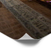 Beeld van Jezus in kathedraal, interieur Poster (Hoek)