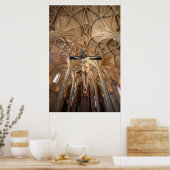 Beeld van Jezus in kathedraal, interieur Poster (Keuken)