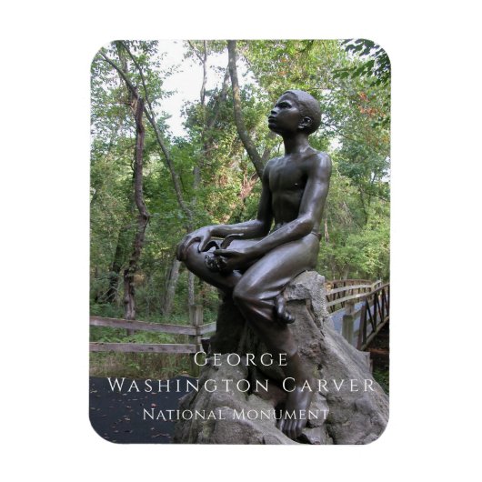 Beeld van jonge George Washington Carver Magneet (Verticaal)