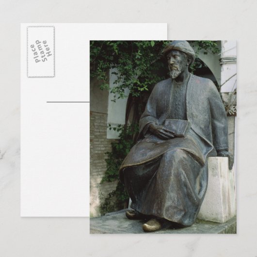 beeld van Moses Maimonides Briefkaart (Voorkant / Achterkant)