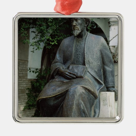 beeld van Moses Maimonides Metalen Ornament (Voorkant)