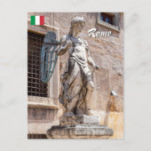 Beeld van San Michele in Castel Sant'Angelo - Rome Briefkaart (Voorkant)
