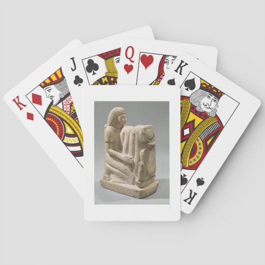 beeld van Setau dat de cobra godin Nekhb presentee Speelkaarten (Achterkant)