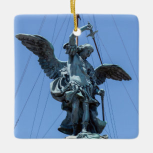 Beeld van Sint-Michiel - Castel Sant'Angelo top, R Keramisch Ornament