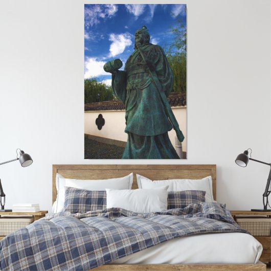 beeld van Sun Tzu in Yurihama, Tottori, Japan Canvas Afdruk (Insitu (Slaapkamer))