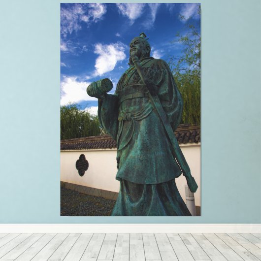 beeld van Sun Tzu in Yurihama, Tottori, Japan Canvas Afdruk (Insitu (Houten vloer))