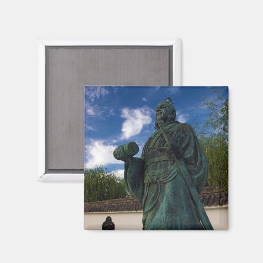 beeld van Sun Tzu in Yurihama, Tottori, Japan Magneet (Voorkant / Achterkant)