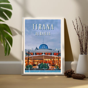 Beeld van Tirana, de levendige hoofdstad van Alban Poster