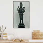 beeld van Vishnu in zijn drievoudige vorm van Vish Poster (Keuken)