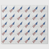 Beeld Van Vrijheid 4 Juli Glitter Cadeaupapier (Vlak)