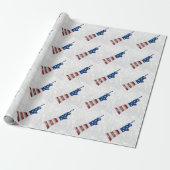 Beeld Van Vrijheid 4 Juli Glitter Cadeaupapier (Uitgerold)