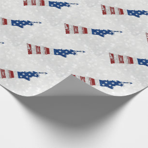 Beeld Van Vrijheid 4 Juli Glitter Cadeaupapier