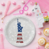 Beeld Van Vrijheid 4 Juli Glitter Papieren Bord (Feest)