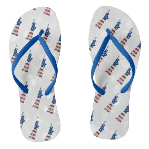 Beeld Van Vrijheid 4 Juli Glitter Teenslippers