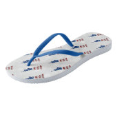 Beeld Van Vrijheid 4 Juli Glitter Teenslippers (Schuin)