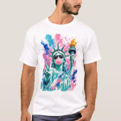 Beeld Van Vrijheid 4 Juli T-shirt (Voorkant)